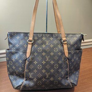 Auth Louis Vuitton Totally Handbag Mm Brown Monogram Canvas Tote